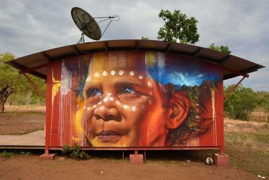Giant portraits draw attention to Indigenous issues